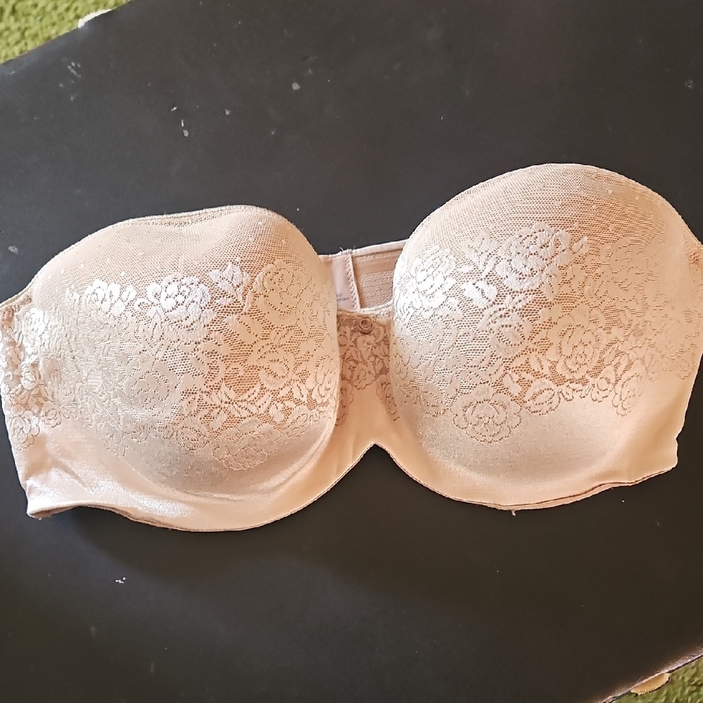 Soma Lace Strapless Bra - Cream